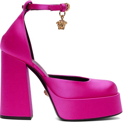 scarpe versace plateau|versace pink platform shoes.